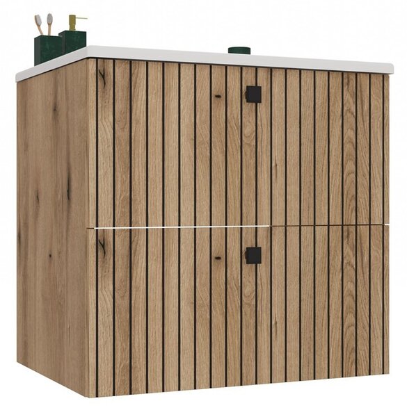 TP Living Závesná skrinka s umývadlom TIGO 2S 60 cm dub evoke