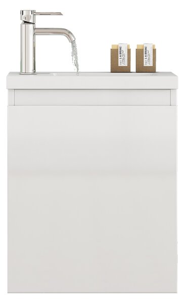 Závesná skrinka s umývadlom Houseland Elara 40 cm biela