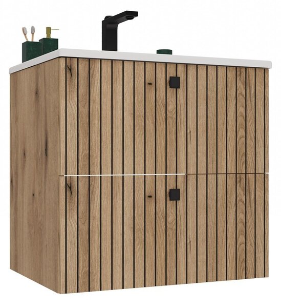 TP Living Závesná skrinka s umývadlom TIGO 2S 60 cm dub evoke