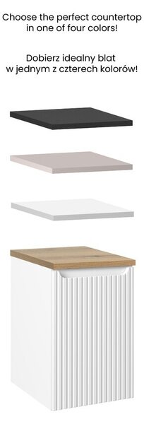 Comad Závesná skrinka s košom na bielizeň Nova White 40 cm biela