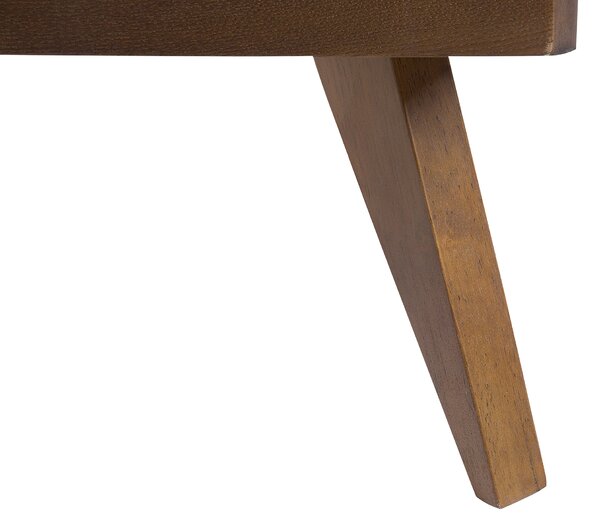Posteľ tmavý jaseň 180 x 200 cm MDF posteľový rám bez čela s lamelovým roštom spálňa