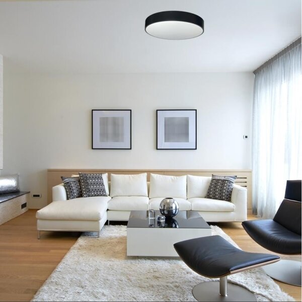 LED Stmievateľné stropné svietidlo LED/50W/230V 3000-6500K čierna +dálkové ovládanie