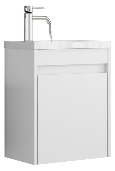 Závesná skrinka s umývadlom Houseland Lila 40 cm biela