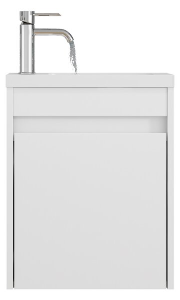 Závesná skrinka s umývadlom Houseland Lila 40 cm biela