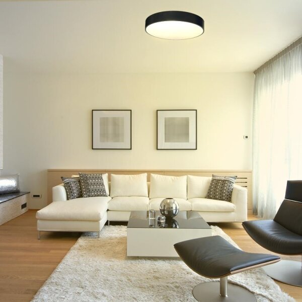 LED Stmievateľné stropné svietidlo LED/50W/230V 3000-6500K čierna +dálkové ovládanie