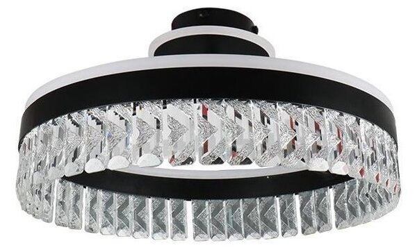 LED Stmievateľný prisadený luster LED/75W/230V 3000-6500K čierna + diaľkové ovládanie