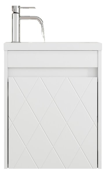 Závesná skrinka s umývadlom Houseland Mavon 40 cm biela