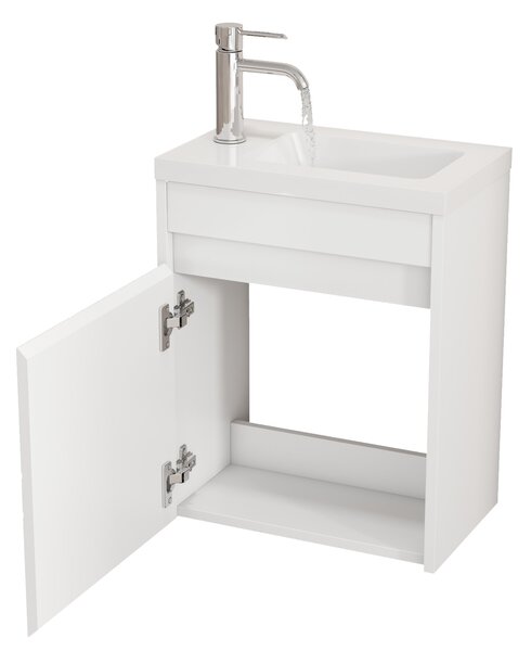 Závesná skrinka s umývadlom Houseland Mavon 40 cm biela