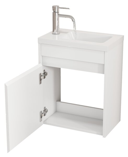 Závesná skrinka s umývadlom Houseland Mavon 40 cm biela