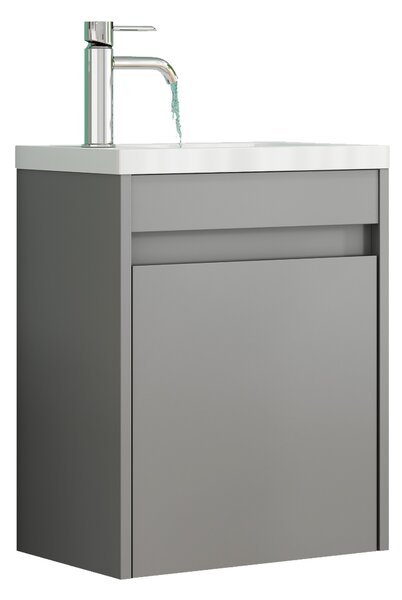 Závesná skrinka s umývadlom Houseland Zendi 40 cm sivá