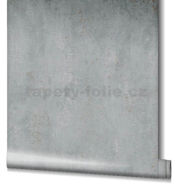 Vliesové tapety na stenu IMPOL City Glam 32615, betón sivý so zlatými metalickými odleskami, rozmer 10,05 m x 0,53 m, Marburg