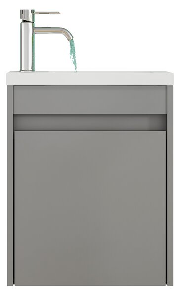Závesná skrinka s umývadlom Houseland Zendi 40 cm sivá