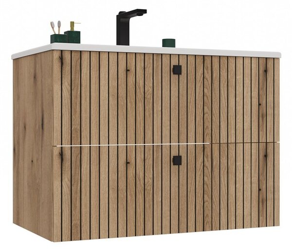 TP Living Závesná skrinka s umývadlom TIGO 2S 80 cm dub evoke