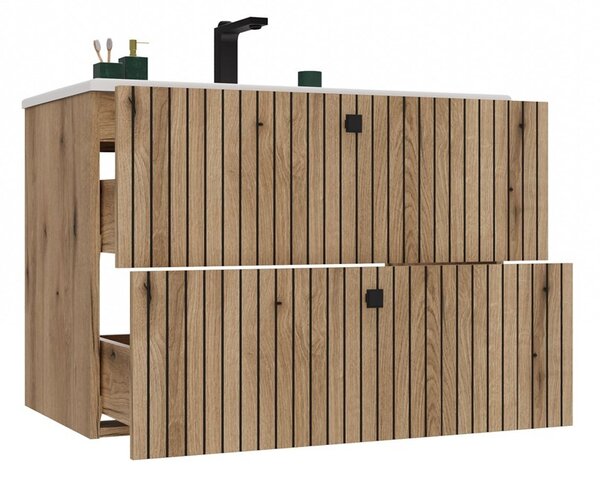 TP Living Závesná skrinka s umývadlom TIGO 2S 80 cm dub evoke