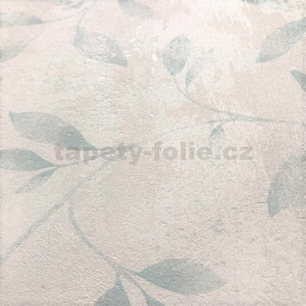 Vliesové tapety na stenu IMPOL City Glam 32631, popínavé vetvičky tyrkysové na sivom betóne, rozmer 10,05 m x 0,53 m, Marburg