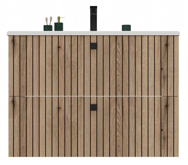TP Living Závesná skrinka s umývadlom TIGO 2S 80 cm dub evoke
