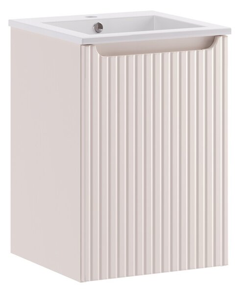 Comad Závesná skrinka so zápustným umývadlom Nova Cashmere 40 cm kašmírová/biela