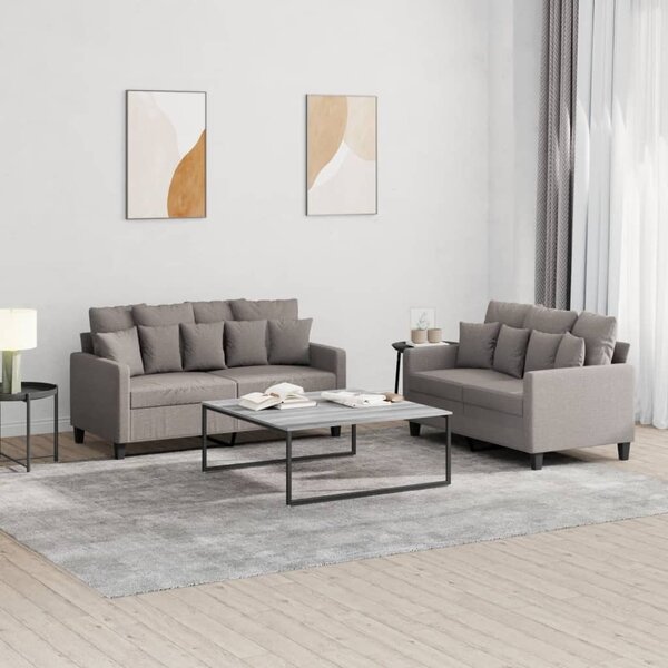 Maison Exclusive – 2-dielna sedacia súprava s vankúšmi, látka v odtieni taupe