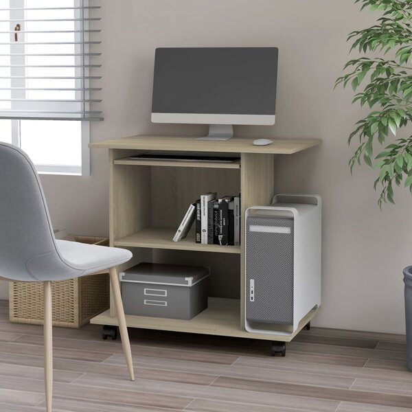 Maison Exclusive - písací stôl Sonoma dub 80x50x75 cm drevený materiál
