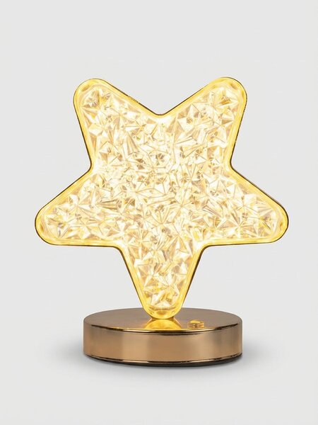 Sinsay - Vianočná LED stolná lampa v tvare hviezdy - zlatá