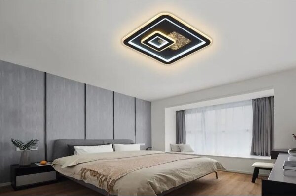 LED Stmievateľné stropné svietidlo LED/110W/230V čierna + diaľkové ovládanie