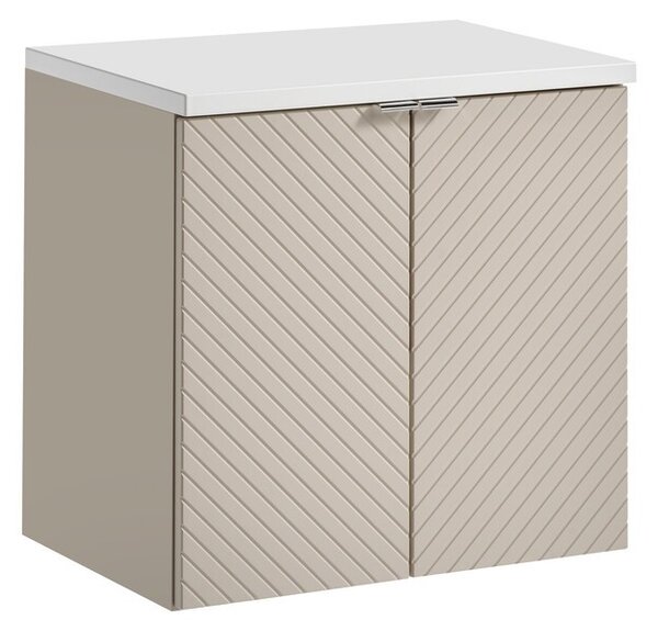 Comad Závesná skrinka Viva Cashmere s doskou 60 cm kašmírová/biela