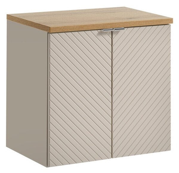 Comad Závesná skrinka Viva Cashmere s doskou 60 cm kašmírová/dub evoke