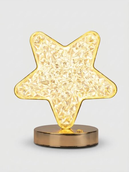 Sinsay - Vianočná LED stolná lampa v tvare hviezdy - zlatá