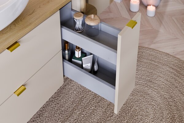 Comad Závěsná skříňka pod umyvadlo Dalia Cashmere Nordic s deskou 80 cm dub cremona/kašmírová