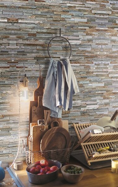 Dekoratívny obklad na stenu Ceramics 270-0161, rozmer 67,5 x 20 m, pieskovec sivomodrý, D-C-WALL CERAMICS