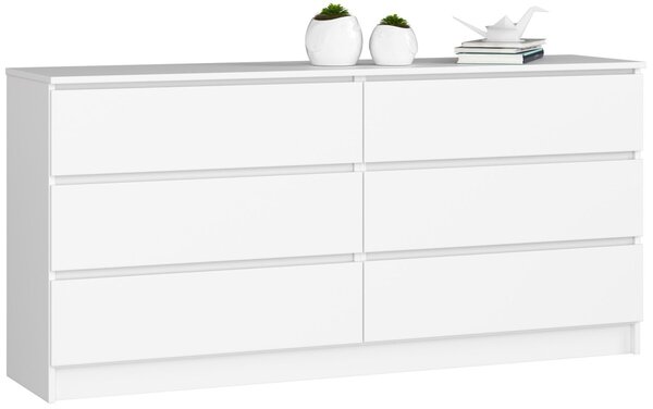 Ak furniture Komoda Rollo V 160,4 cm biela matná