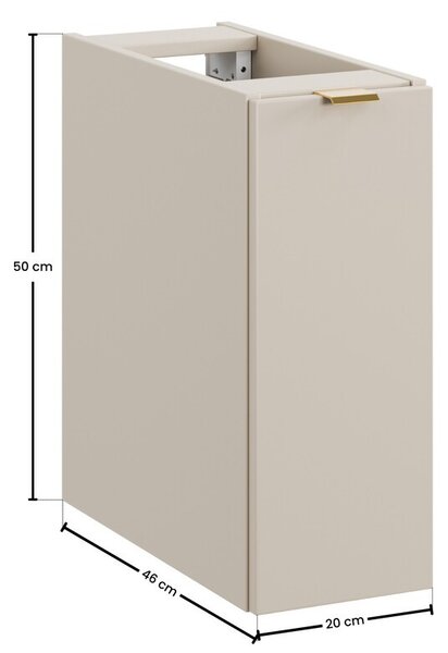 Comad Závesná spodná kúpeľňová skrinka Dalia Cashmere 81-20-46-C kašmírová