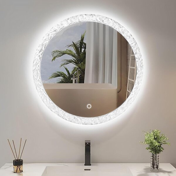 Rea Zrkadlo ⌀60 cm s regulovateľným LED osvetlením HOM-01502