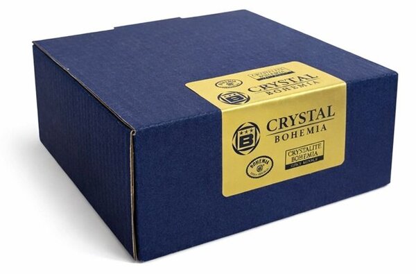 Crystal Bohemia Sklenená dóza v tvare SRDCE 110 mm