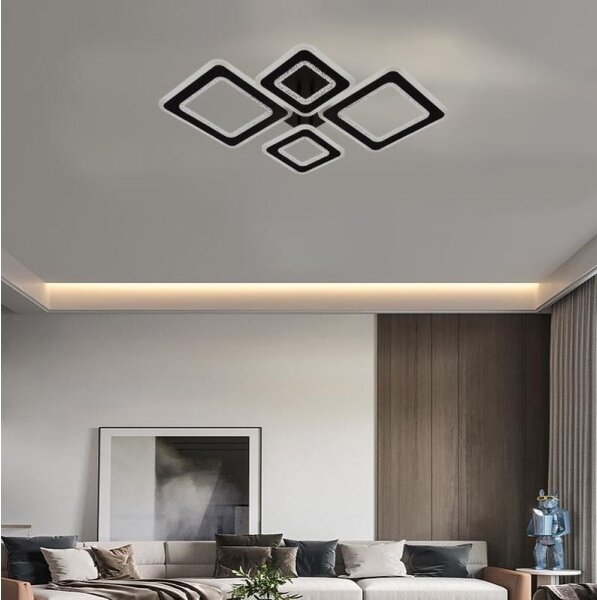LED Stmievateľný prisadený luster LED/95W/230V 3000-6500K + diaľkové ovládanie