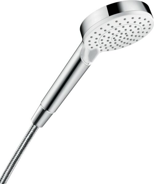 Hansgrohe Crometta, Ručná sprchová hlavica, Chróm, Biela, Múr