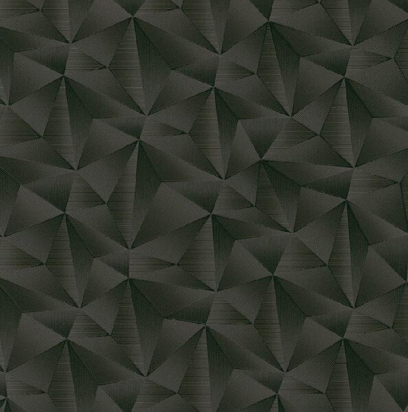 Vliesové tapety na stenu IMPOL Spotlight 3 10106-15, rozmer 10,05 m x 0,53 m, ihlany 3D čierne s metalickými odleskami, ERISMANN