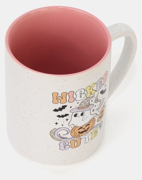 Sinsay - Keramický hrnček s uškom na Halloween - pastelová ružová