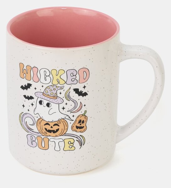 Sinsay - Keramický hrnček s uškom na Halloween - pastelová ružová