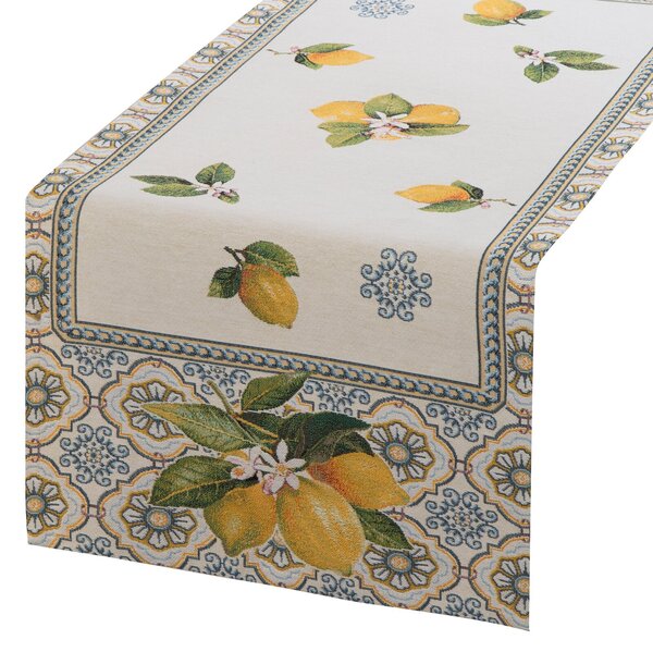 GOBELÍNOVÝ BEHÚŇ NA STÔL LEMON 40X100 CM VZOROVANÝ