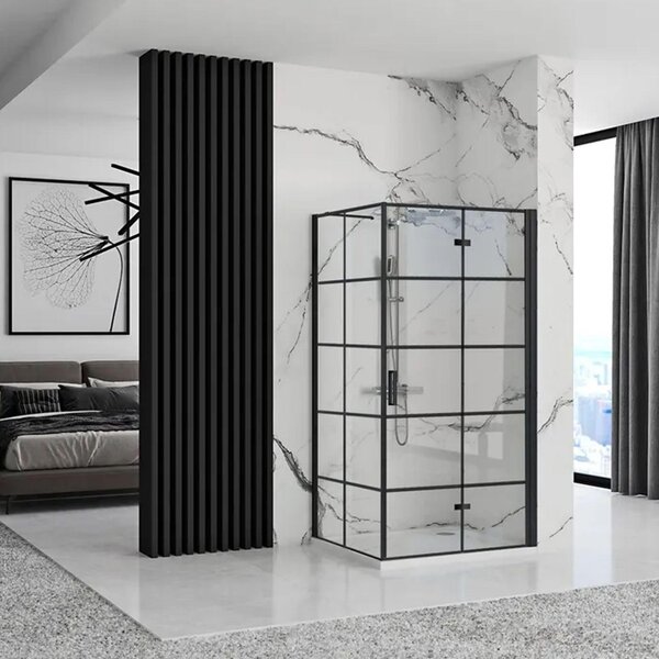 Sprchovací kút REA MOLIER BLACK 100X90