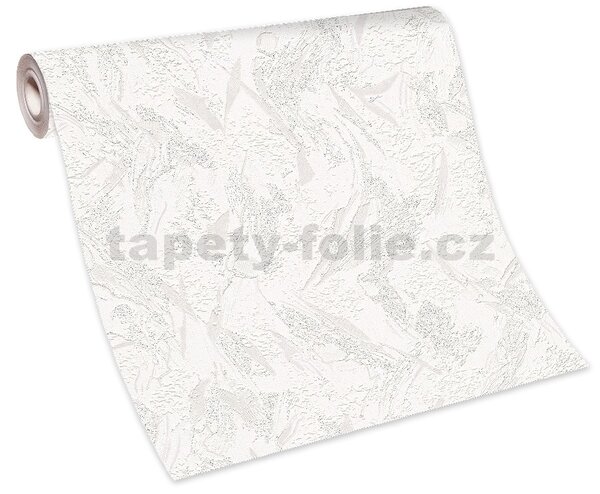 Vinylové tapety na stenu IMPOL Timeless 9749-1, rozmer 10,05 m x 0,53 m, stierka biela s trblietkami, ERISMANN