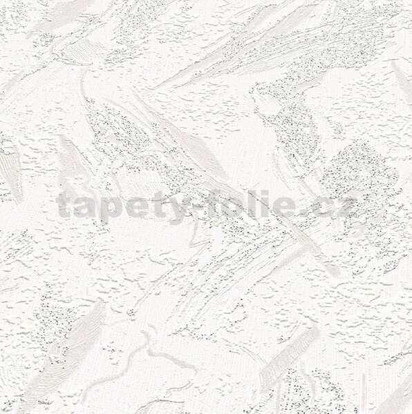 Vinylové tapety na stenu IMPOL Timeless 9749-1, rozmer 10,05 m x 0,53 m, stierka biela s trblietkami, ERISMANN