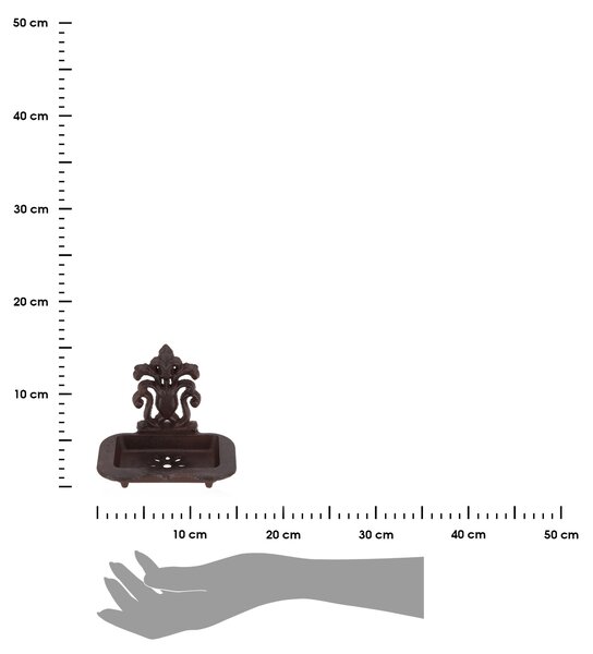 Miska na mydlo Victorian, tmavohnedá