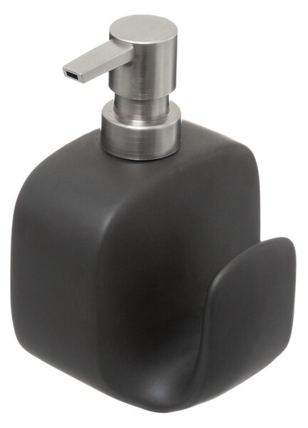 Dávkovač mydla Five, čierna/s prvkami vo farbe nerez, 400 ml