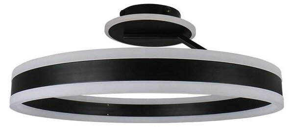 LED Stmievateľný prisadený luster LED/86W/230V 3000-6500K čierna + diaľkové ovládanie
