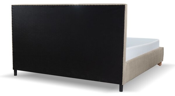 Manželská čalúnená posteľ s úložným priestorom Sofira 140x200 - tmavobéžová
