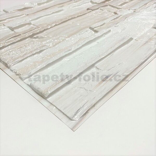 Obkladové panely 3D PVC 15, rozmer 440 x 580 mm, ukladaný kameň krémový, IMPOL TRADE