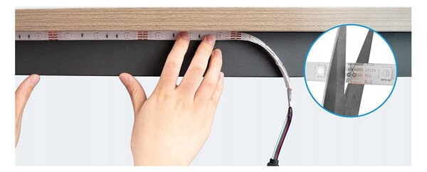 BERGE Digitálny pásik LED - RGB - IP20 - 5m - dúhový efekt