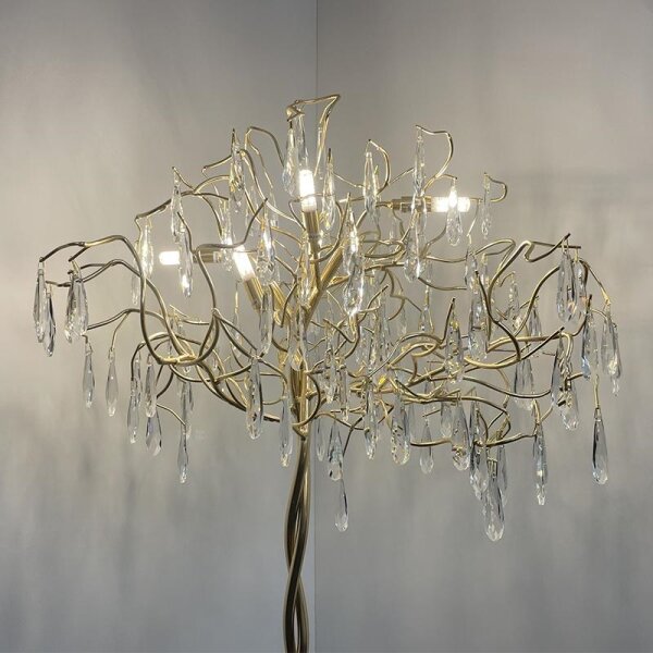 Krištáľová stojacia lampa 5xG9/40W/230V zlatá